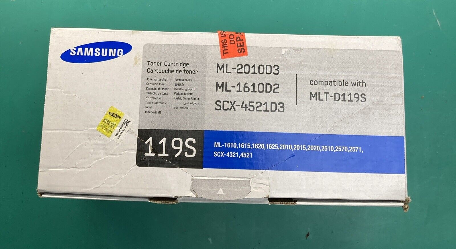 Genuine Samsung MLT-D119S Black Toner Cartridge 119S