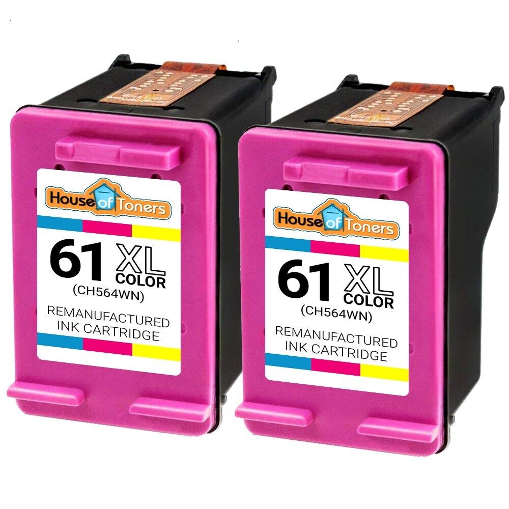 2PK Replacement HP 61XL 2-Color Ink Cartridge for HP Deskjet 3510 3511 3512 3516