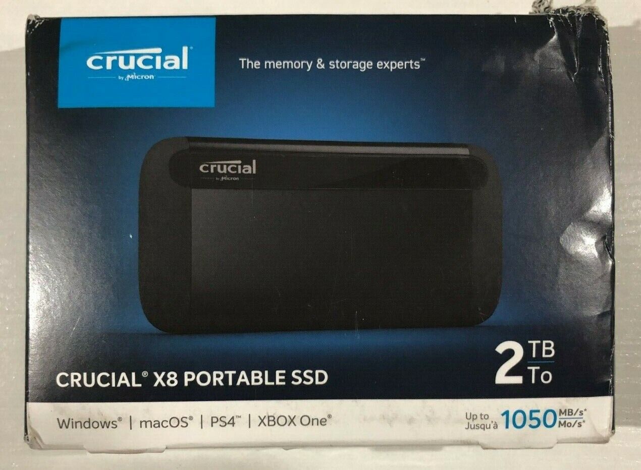 Crucial X8 - Portable External Solid State DRIVE - 2TB - NEW