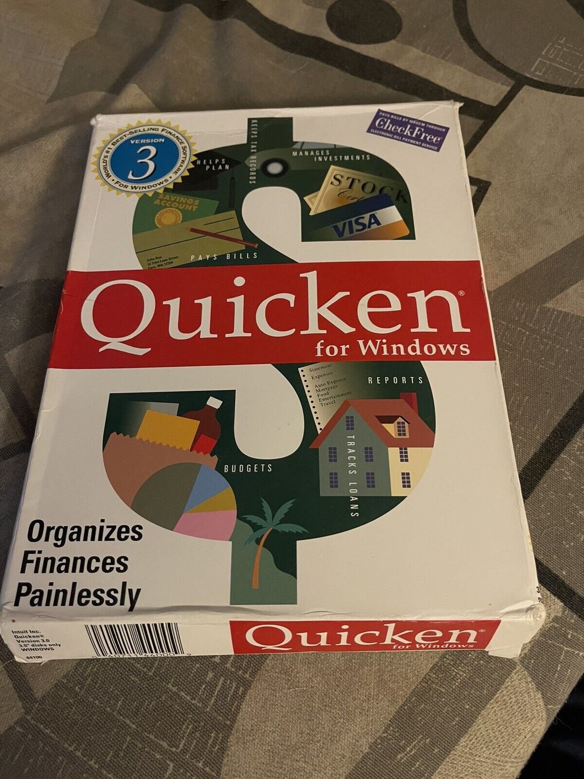 VTG Original Quicken Version 3 For Windows Software