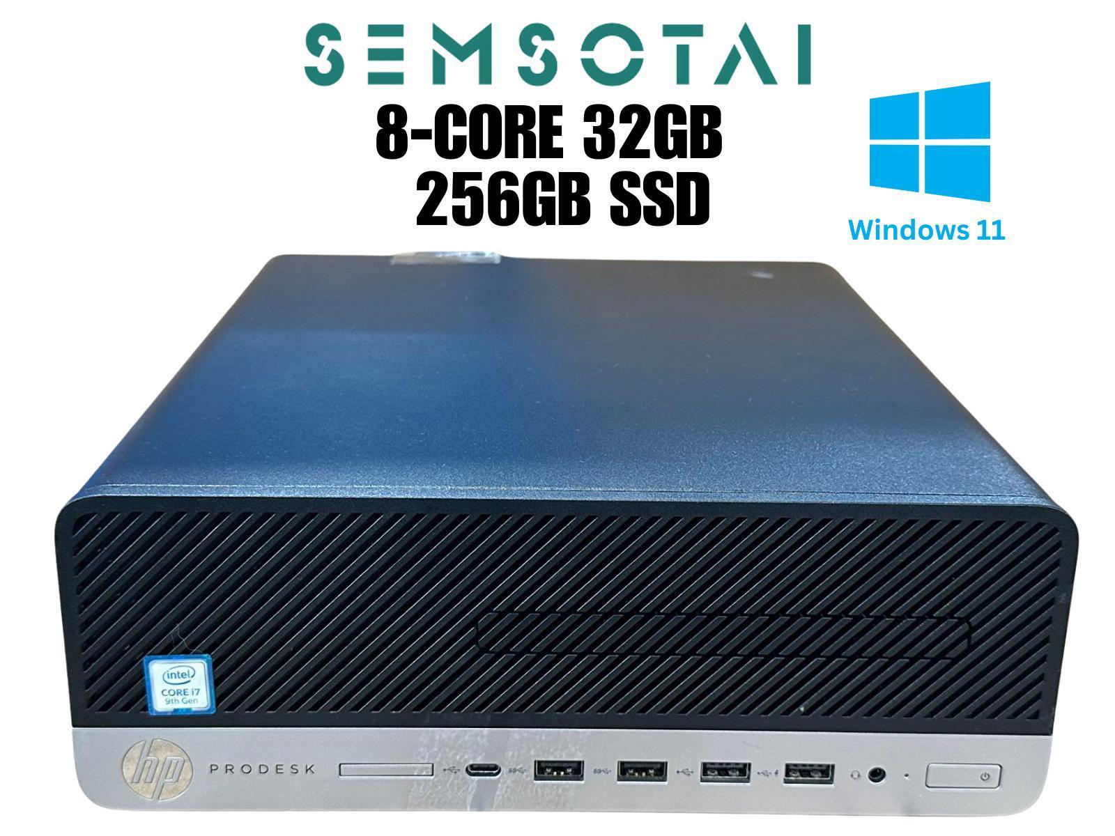 HP ProDesk 600 G5 SFF i7-9700 32GB 256GB SSD Windows 11 Desktop Computer PC