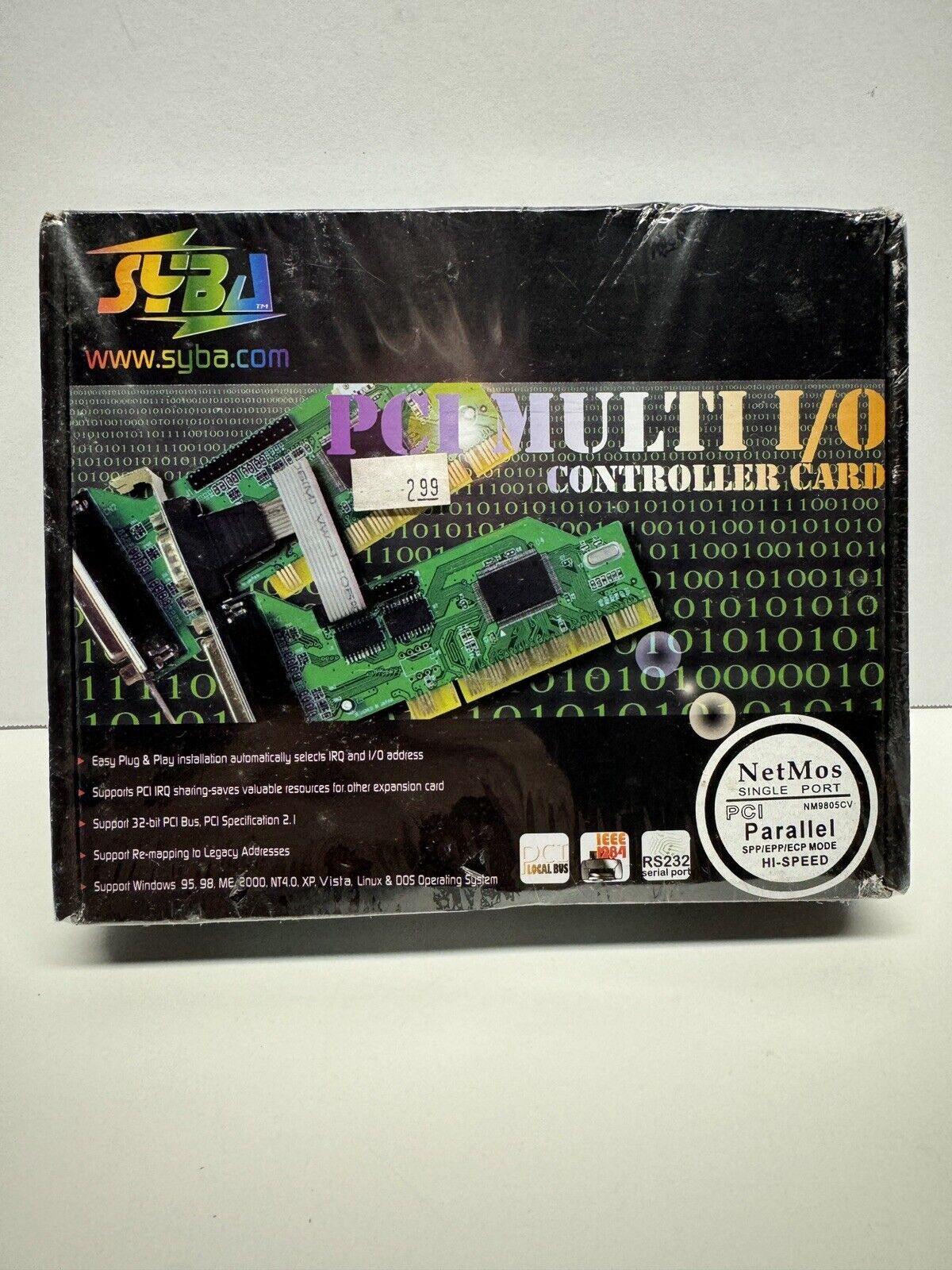 Syba PCI Multi I/O Controller Card RS232 Serial Port - New Old Stock