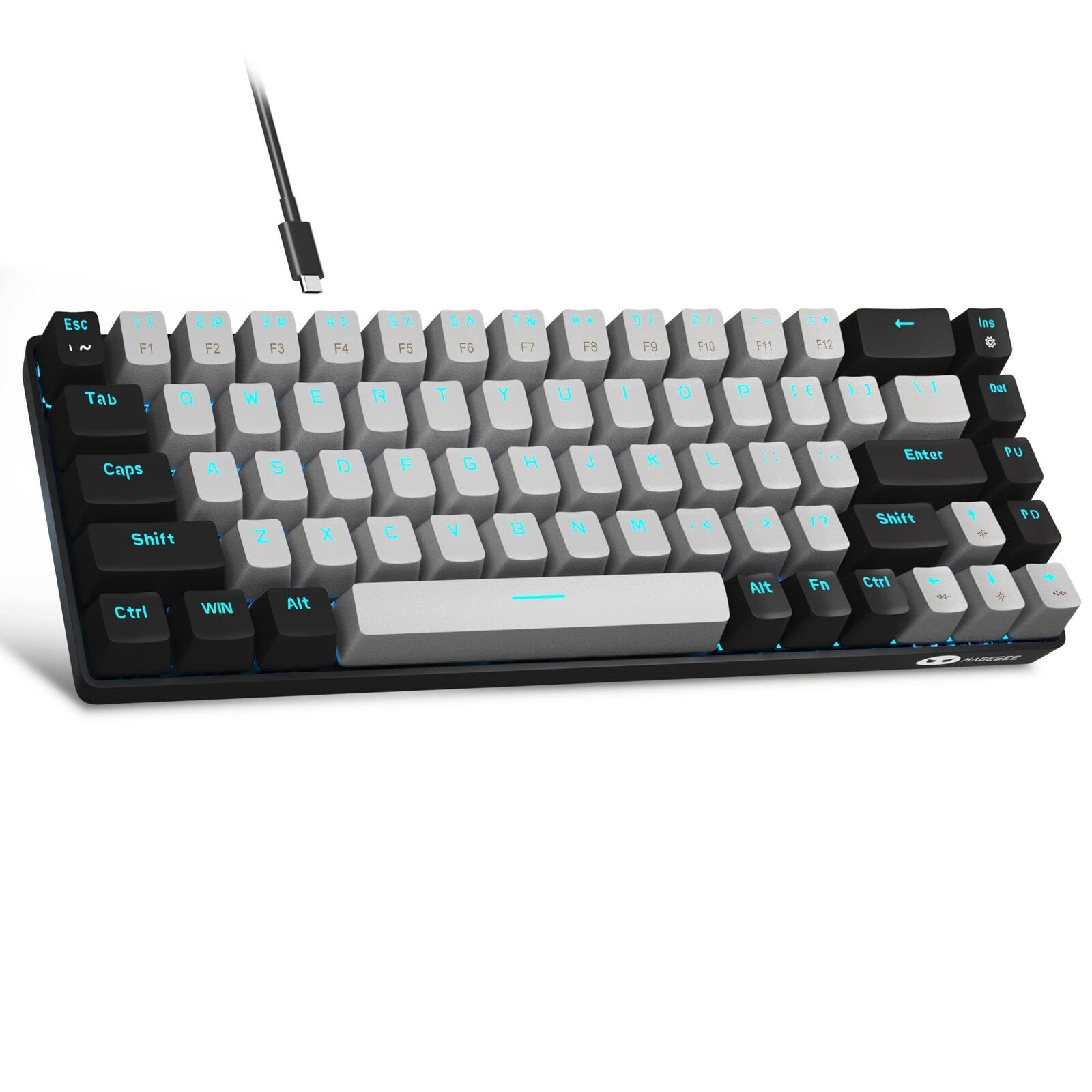 MageGee Portable 60% Mechanical Gaming Keyboard, MK-Box LED Backlit Compact 6...