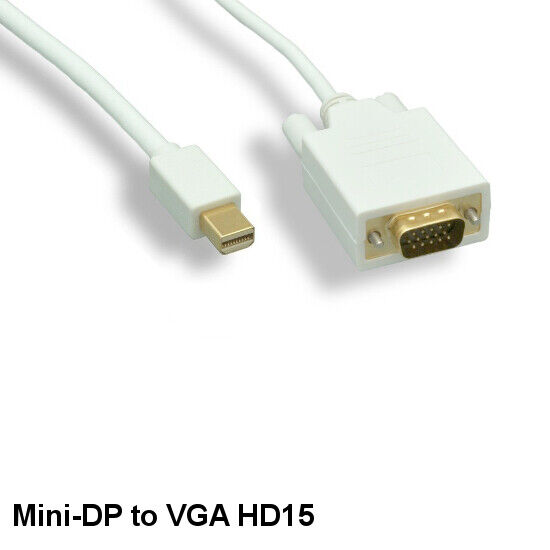 Kentek 3' Mini DisplayPort 1.2 Male to VGA HD15 Pin Male Cable 1920x1200 60Hz