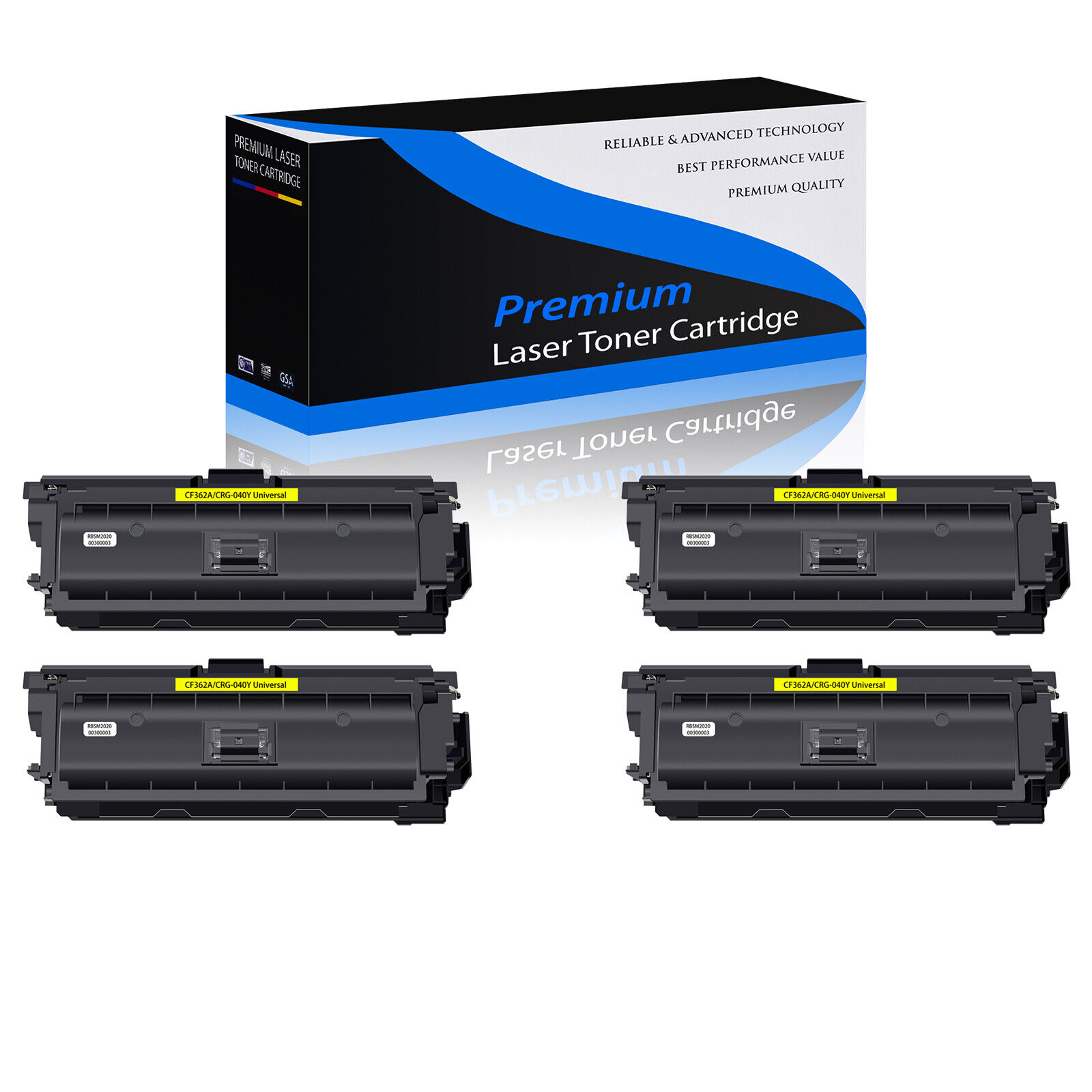 4X Yellow CF362A 508A Toner Cartridge for HP Color LaserJet Enterprise MFP M577f