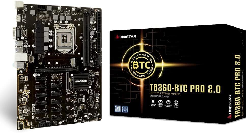Biostar TB360-BTC PRO 2.0 Motherboard (Best to Crypto-Mining)