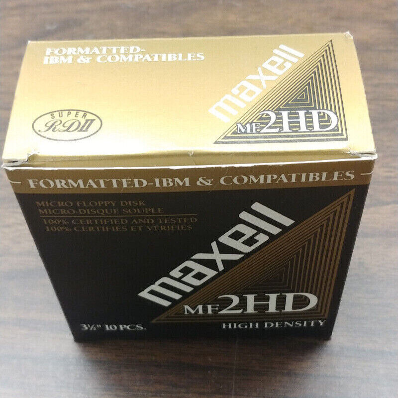3 Ct Never Used, Maxell 3.5 HD 1.44MB Pre-Formatted MF2HD 100% cert Ships Free 