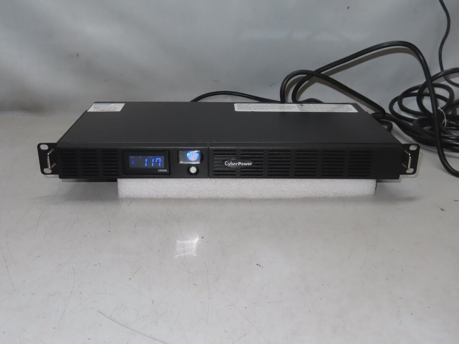 CYBERPOWER OR500LCDRM1U OFFICE RACKMOUNT LCD SERIES 500VA UPS 6-OUTLETS BLACK