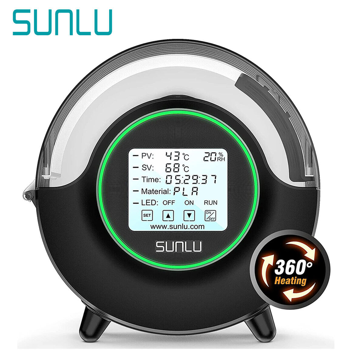 SUNLU New Version Dryer Box S2 With Fan,360° Heating Around,Filament Holder