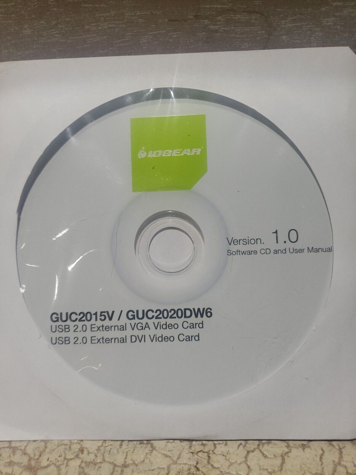 IO GEAR Model GUC2015V/GUC2020DW6 Software CD & User Manual VERSION 1.0