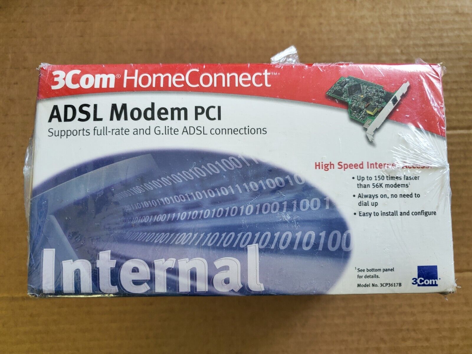 3Com HomeConnect Internal 56K PCI ADSL Modem 1WAN 3CP3617B - Brand new SEALED