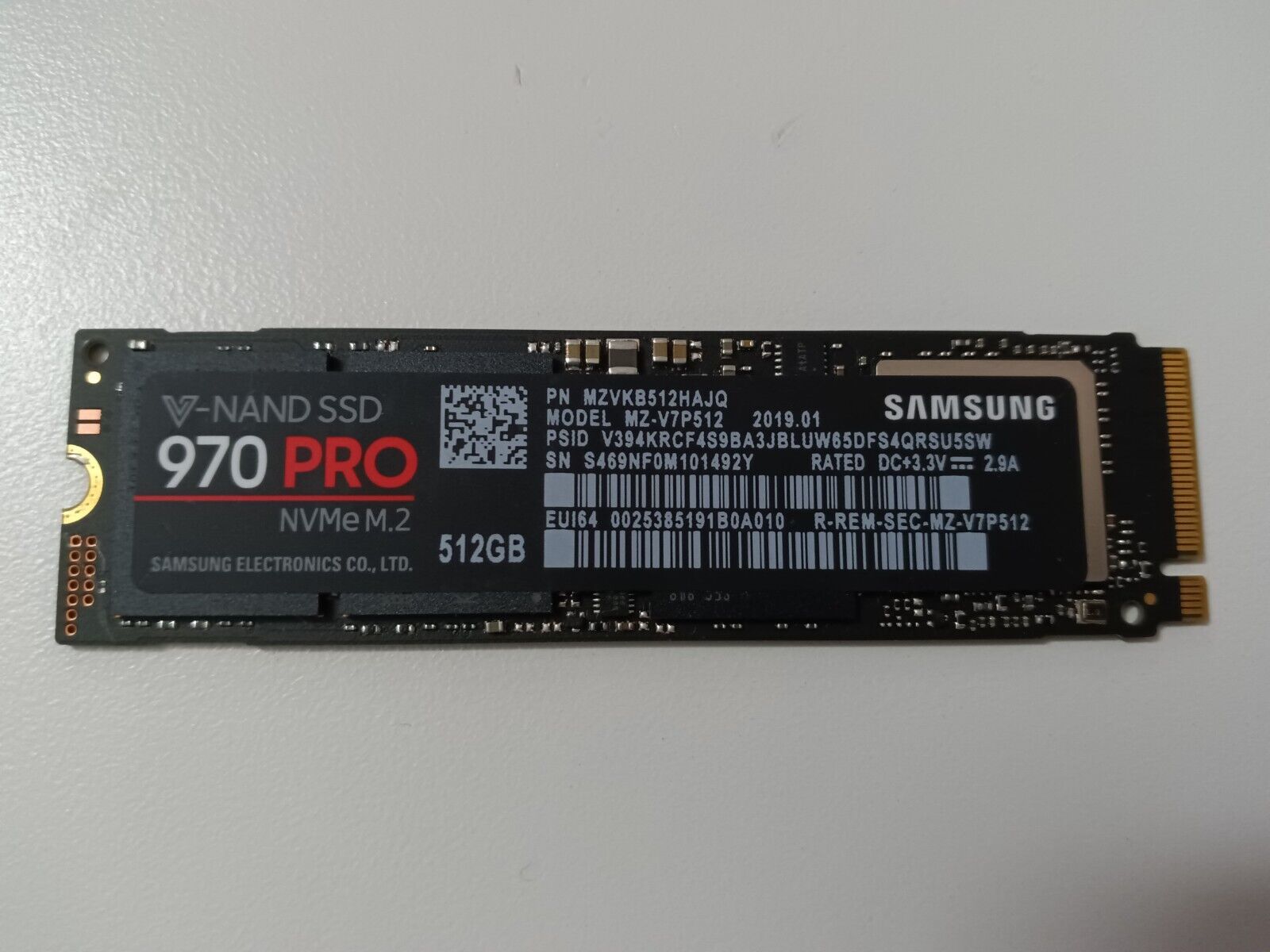 Samsung 970 PRO 512GB,Internal,NVMe M.2 (MZ-V7P512BW) Solid State Drive