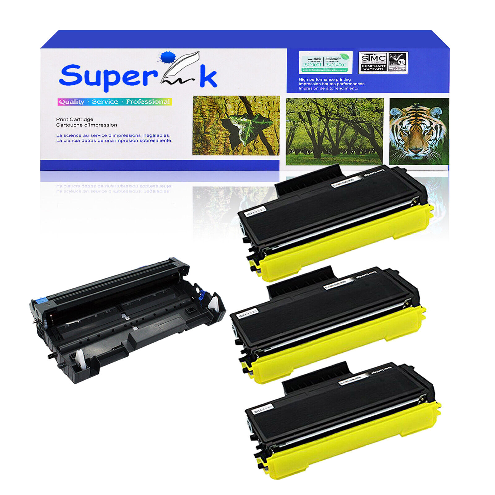 3PK TN580 Toner+1PK DR520 Drum Unit For Brother MFC-8460DN 8470 8860DN 8860 8870