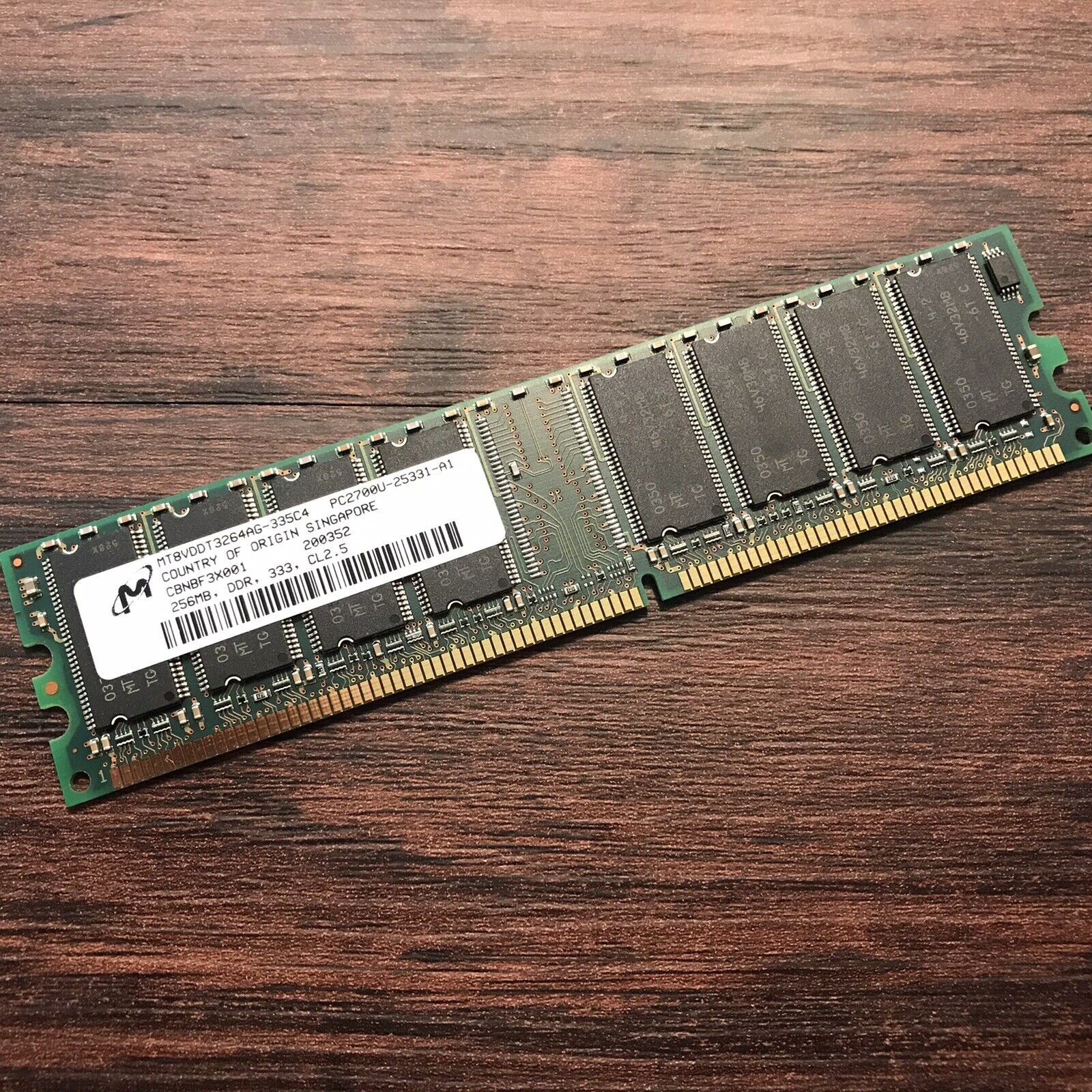 Micron MT8VDDT3264AG-335C4 256MB DDR 333MHz DIMM CL 2.5 Desktop Memory
