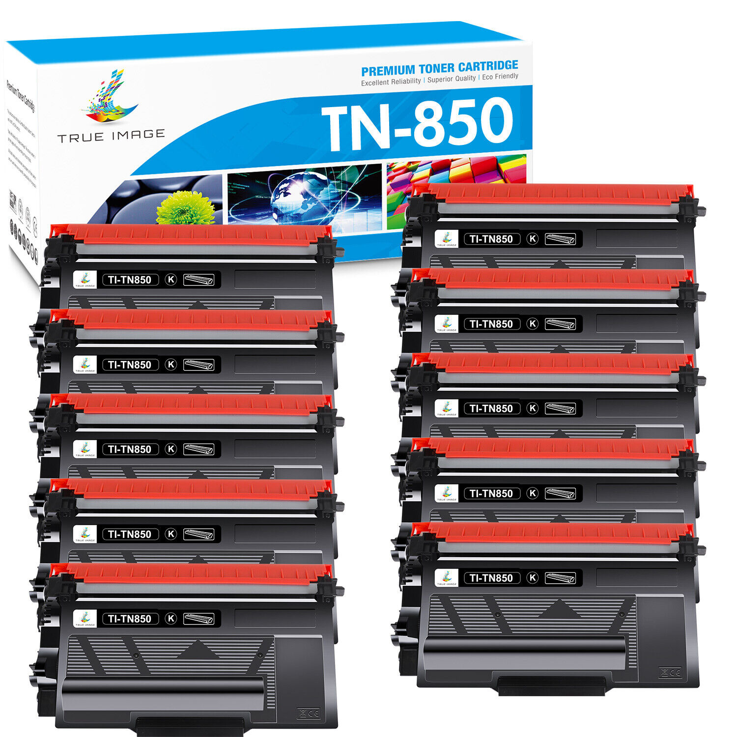 10PK Toner Cartridge for Brother TN850 HL-L6200DW HL-L5100DN HL-L5200DW L5200DWT