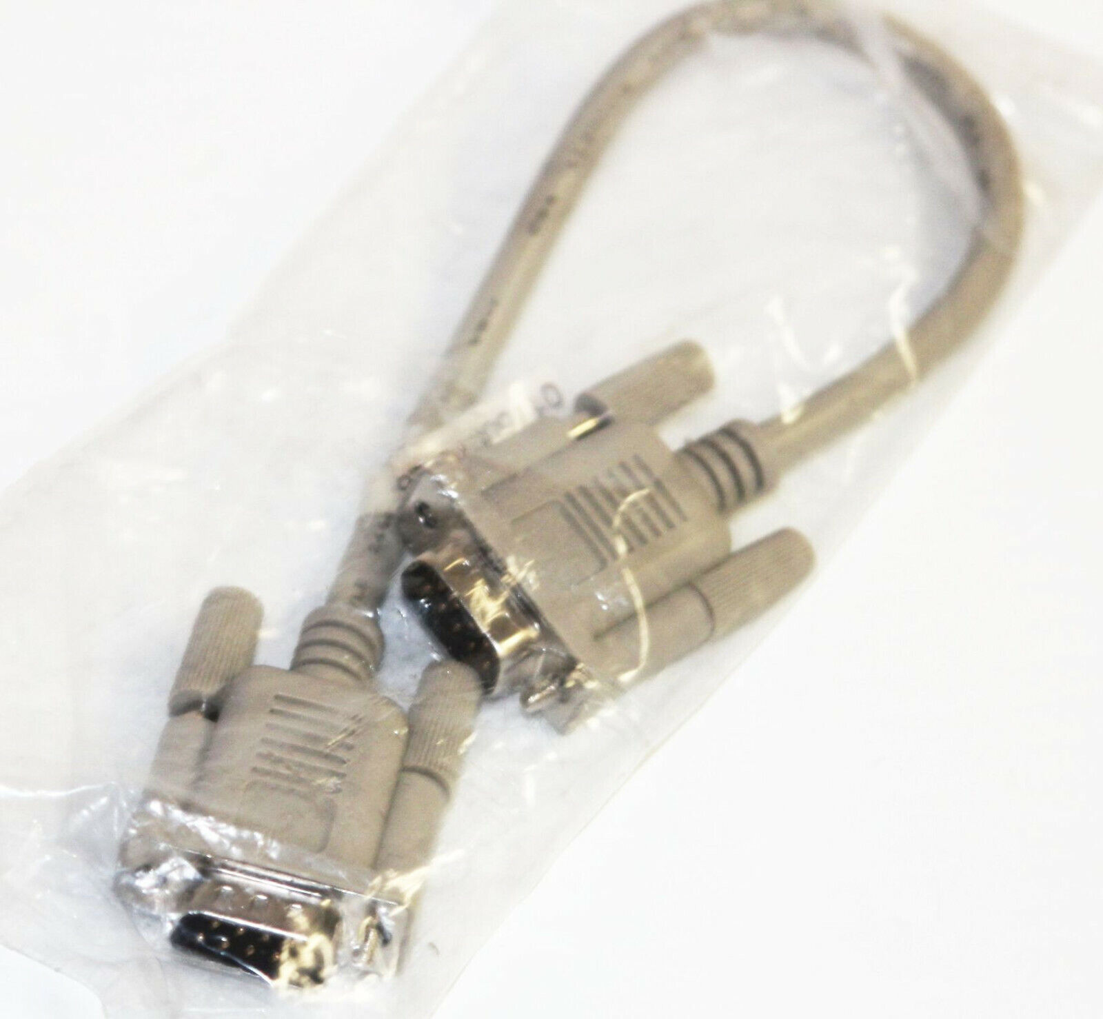 New OEM - Vintage Gray White 9 Pin Serial Cable #01750070728 - Male to Male M-M