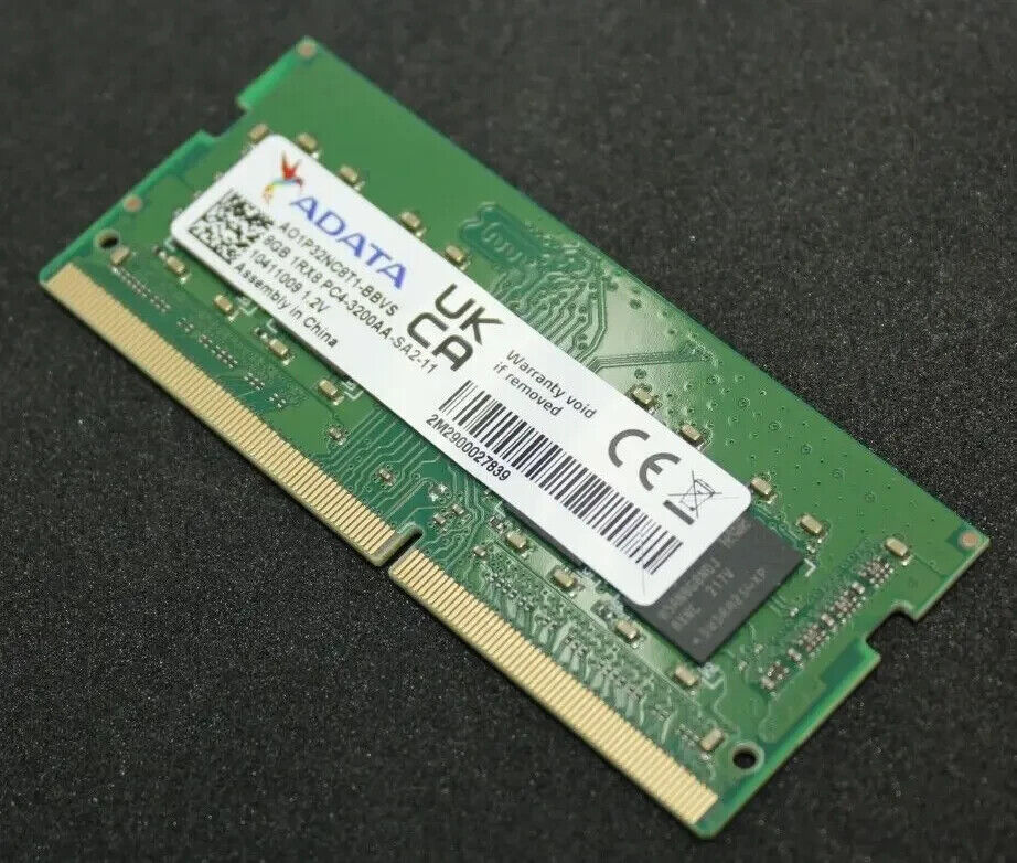 ADATA 8GB 1RX8 PC4-3200AA DDR4 Laptop Memory Ram AO1P32NC8T1-BBVS