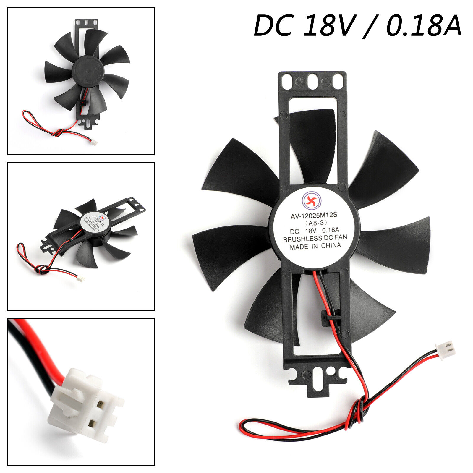 1PCS DC 18V 0.18A Cooling Fan 12025S 120×25mm For Induction Cooker Brushless