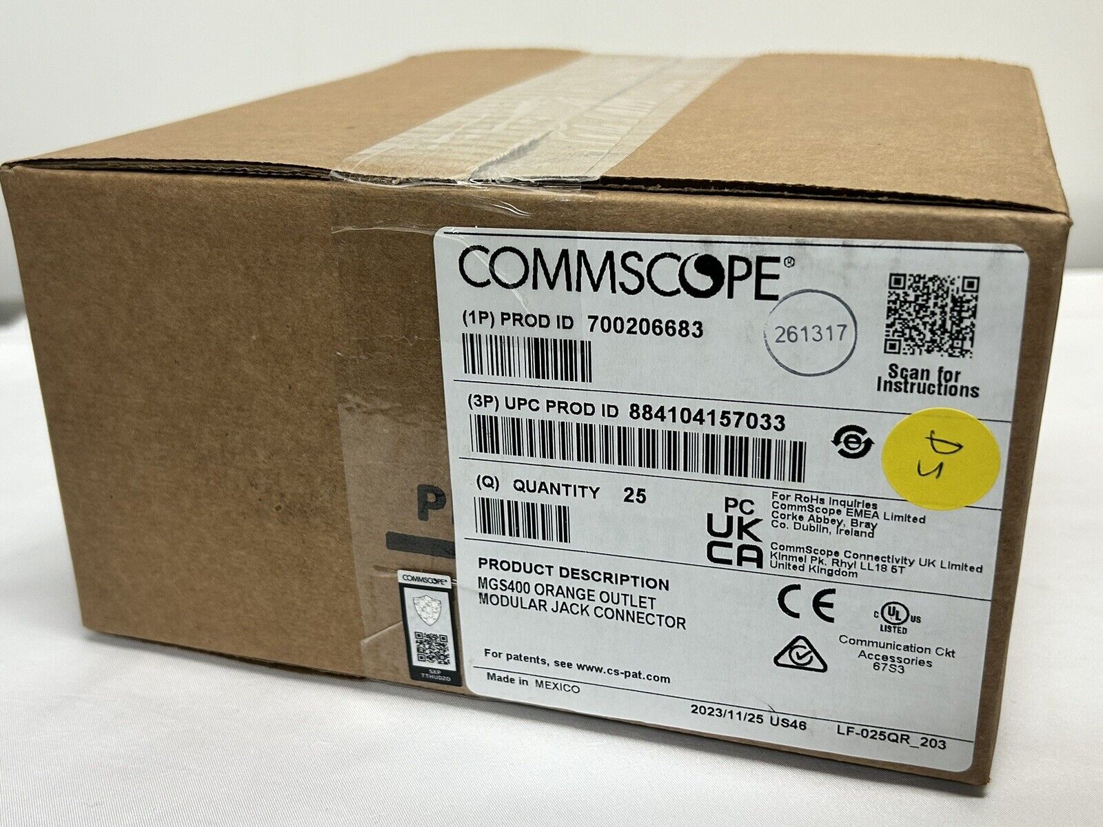 Commscope MGS400 ORANGE GigaSpeed Cat6  Modular Jack (NEW 25) SEALED BOX