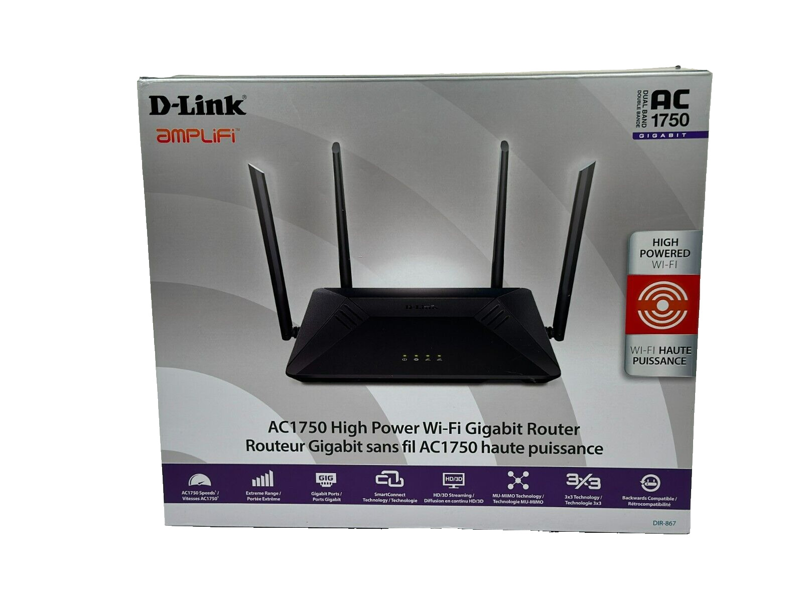 D-Link DIR-867 WIFI Router, AC1750 Dual Band High Powered WiFi