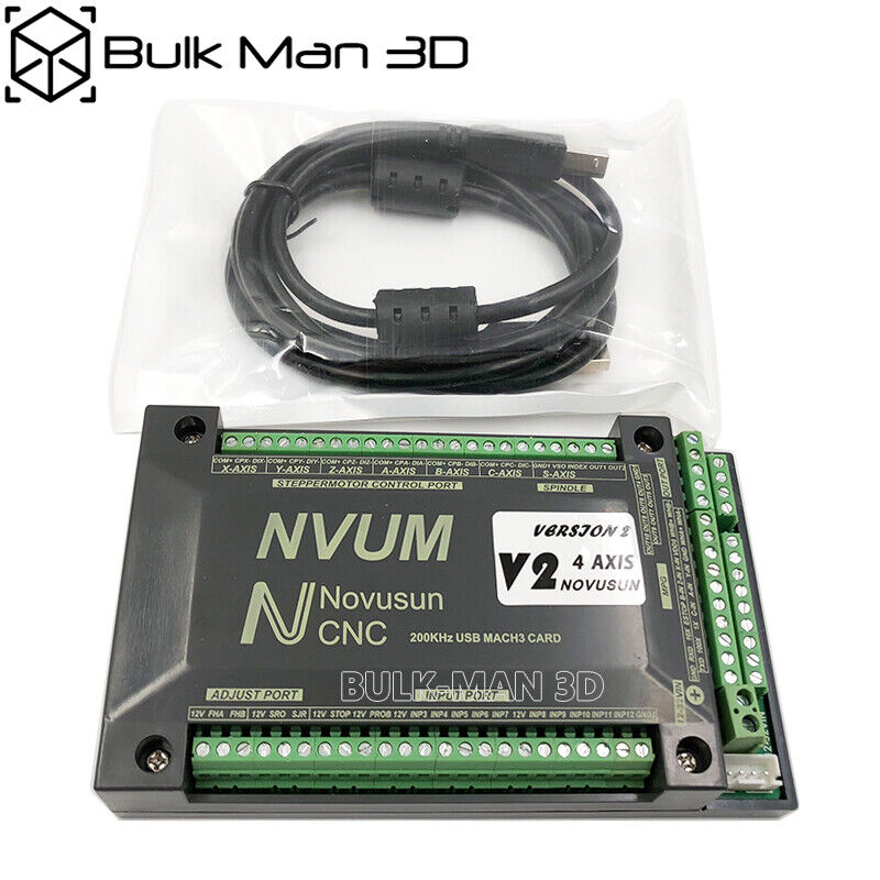 CNC USB Mach3 NVUM 3/4 Axis Novusun Controller Card Breakout Board