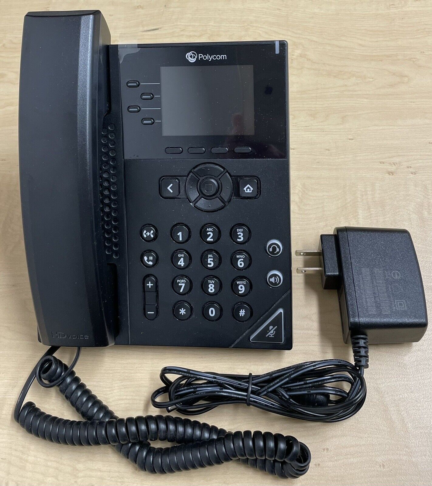 Polycom VVX 250 4 Line IP Phone with original power adapter