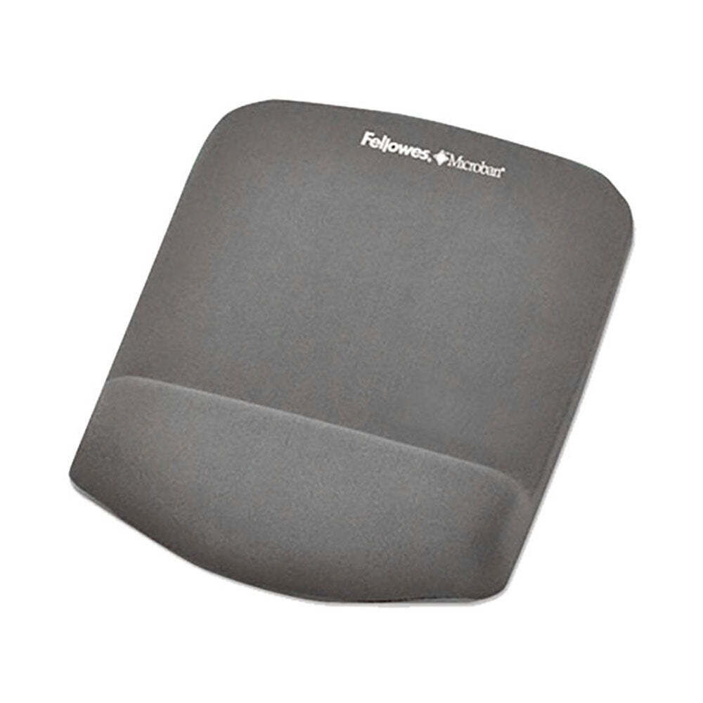 Fellowes Plushtouch Graphite Mouse Pad/Wrist Rest Breathable Non Skid Base