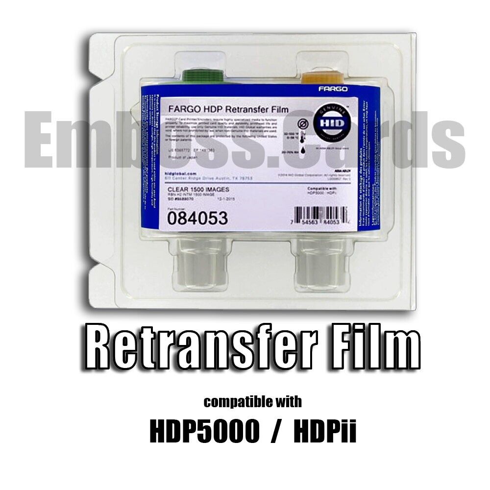 HID Fargo 84053 084053 Retransfer Transfer Film for HDPii HDP5000 754563840534