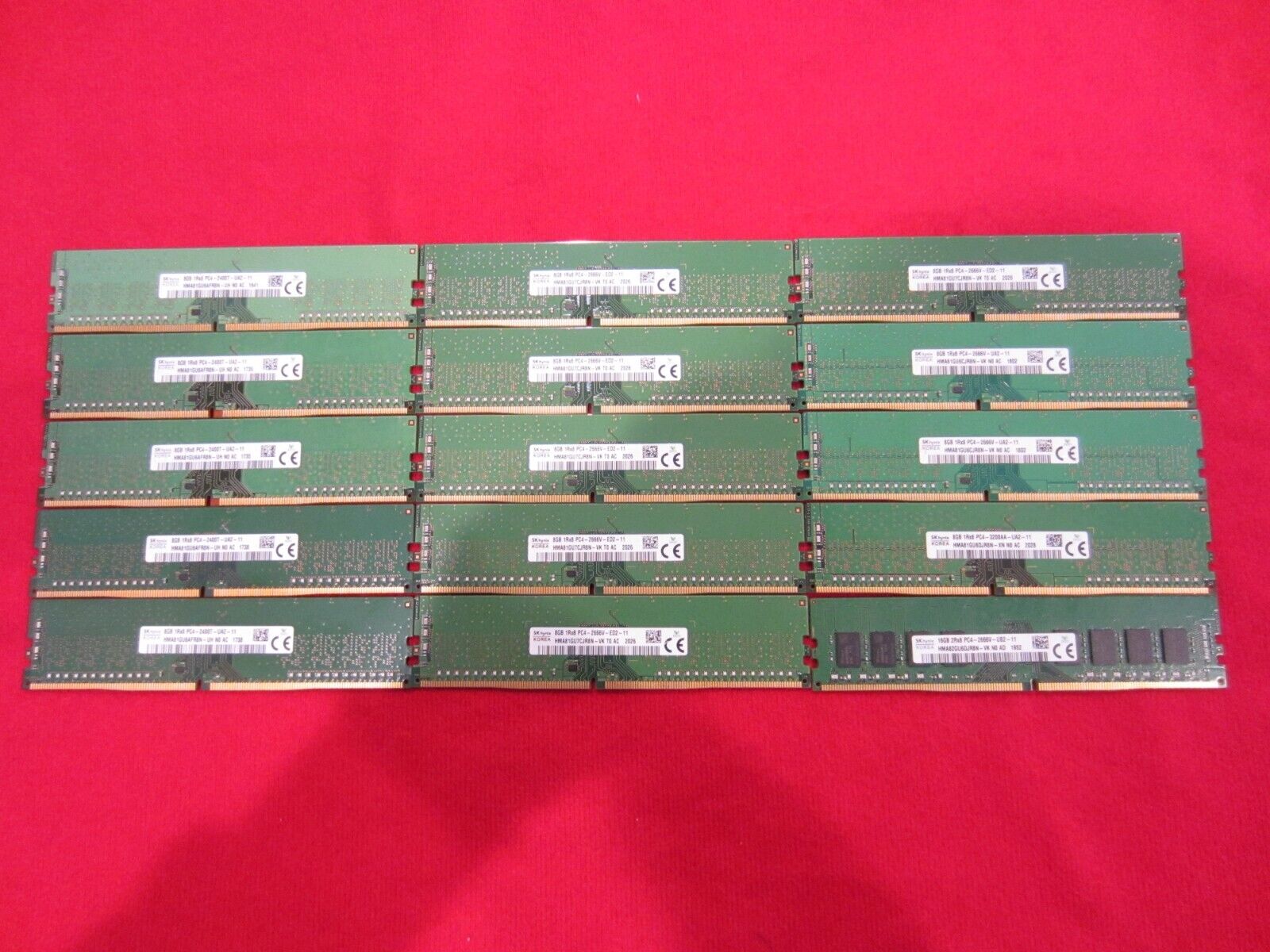 Lot of 20pcs SKhynix,Samsung 8GB/16GB DDR4-2133P/2400T/2666V Desktop Memory