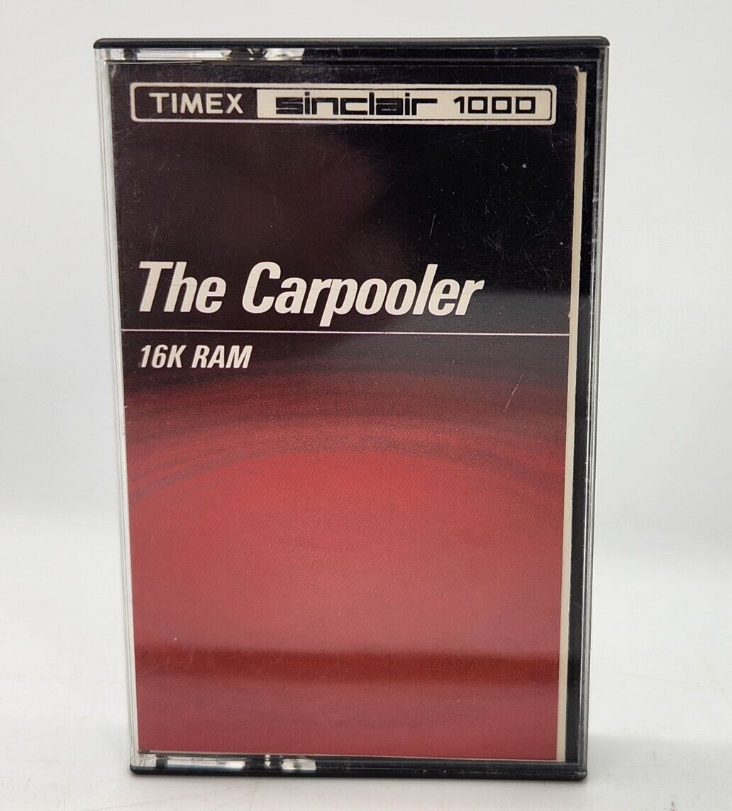 Timex Sinclair 1000 Software Game Cassette Tape 16k Ram The Carpooler Untested