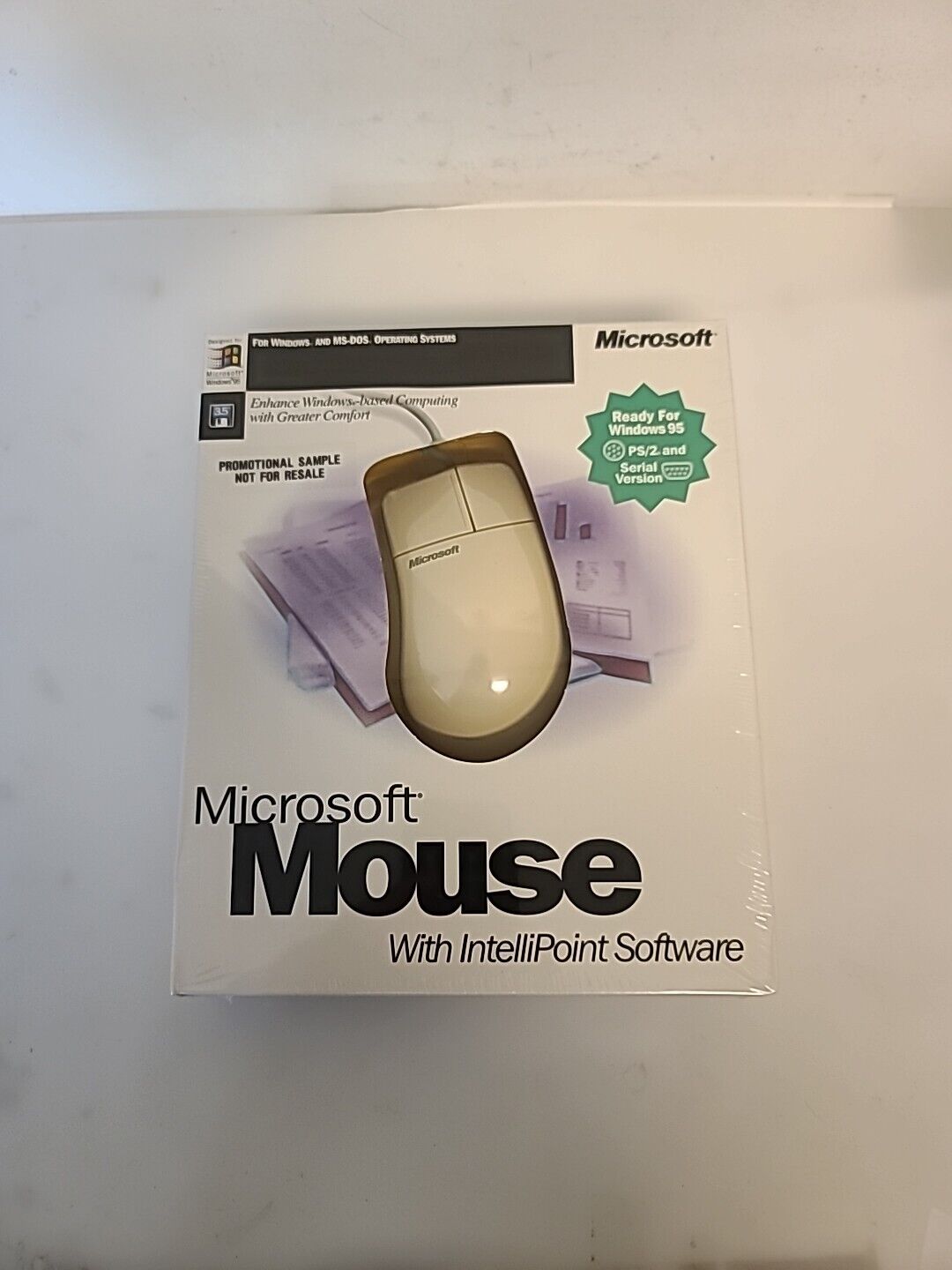 Vintage Microsoft Mouse 2.0 (Serial) with IntelliPoint - New/Unopened/Sealed