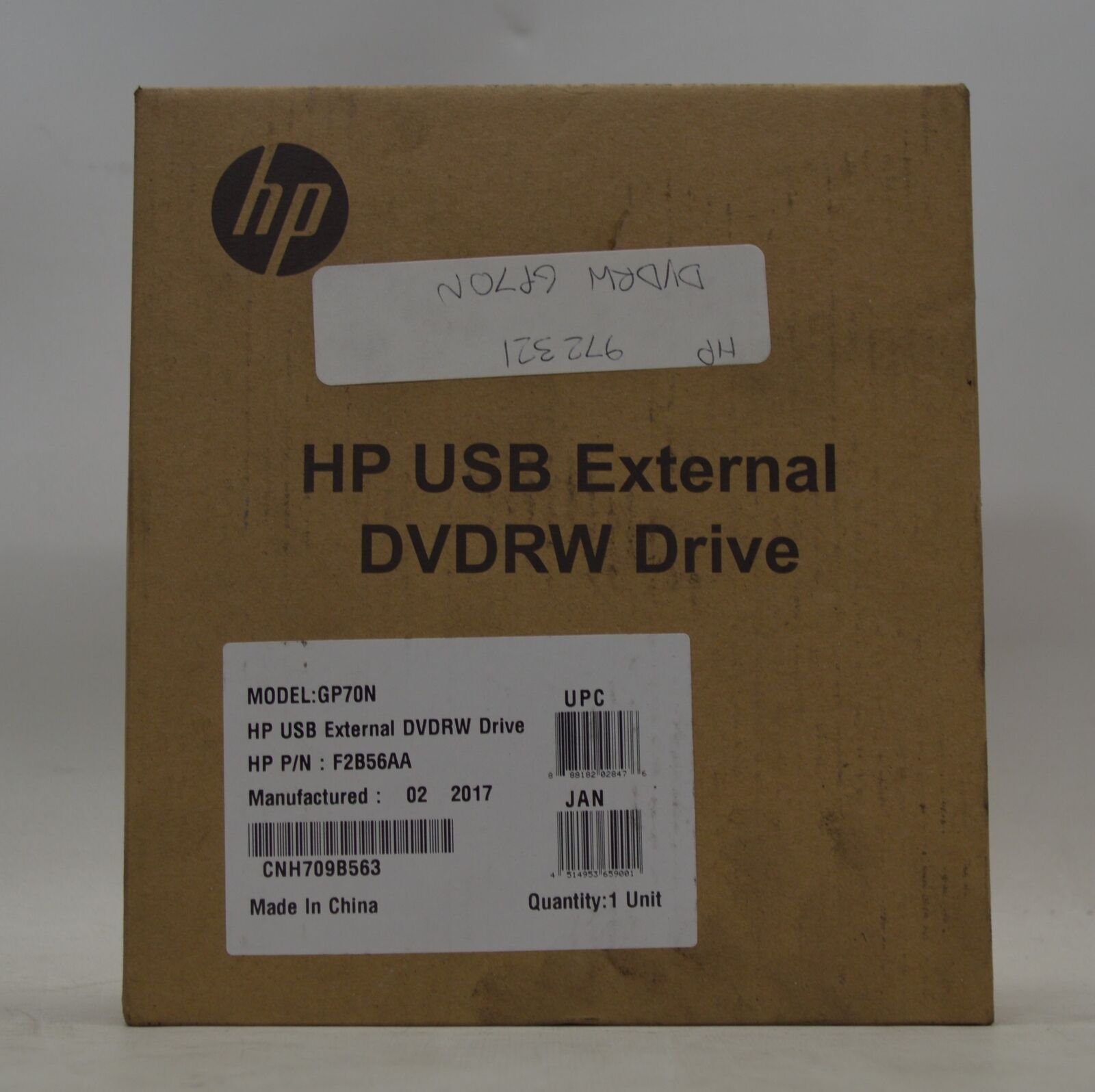HP USB External DVDRW Drive GP70N *New Unused*