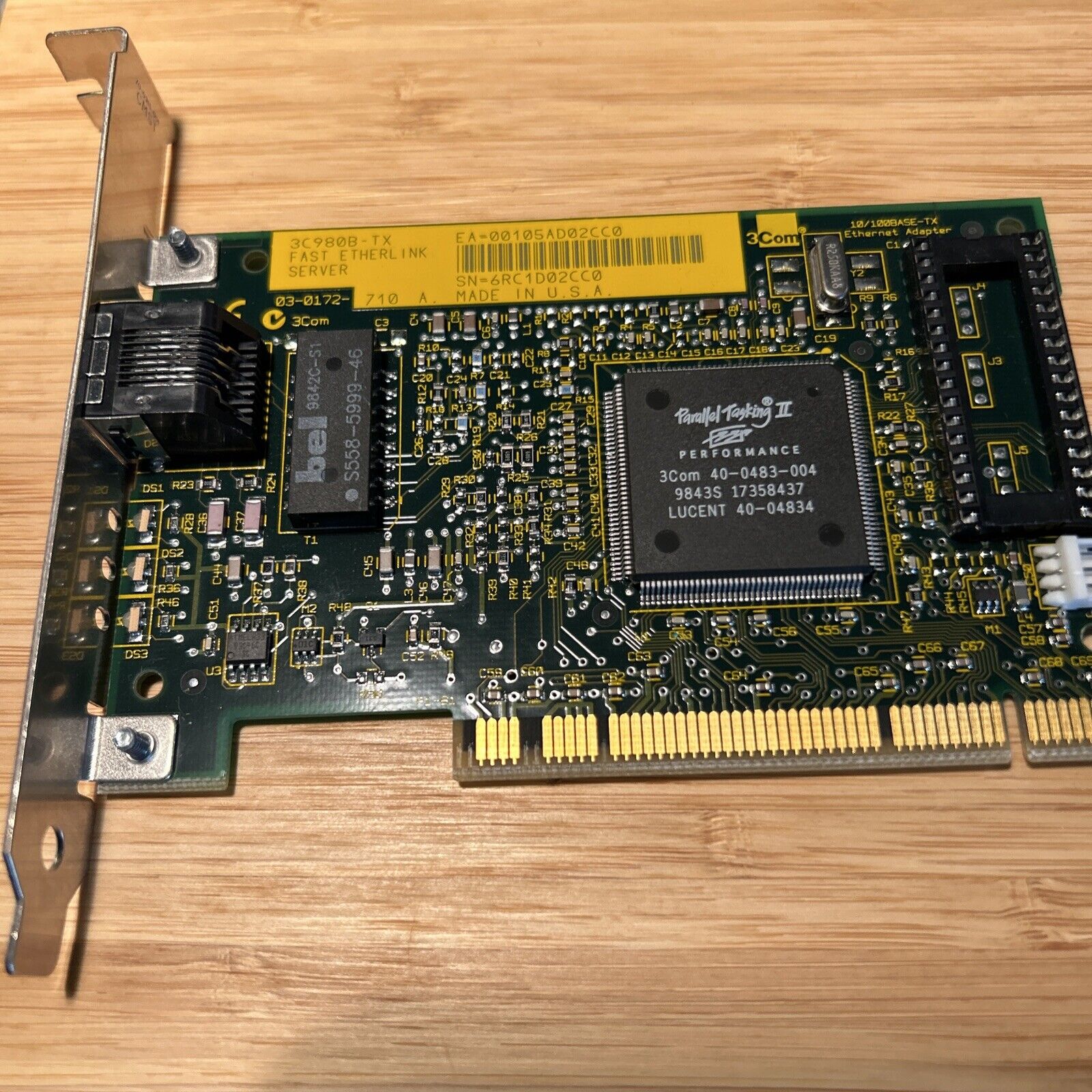 3COM 3C980-TX FAST ETHERLINK PCI 10/100 ETHERNET NETWORK Parallel Tasking II