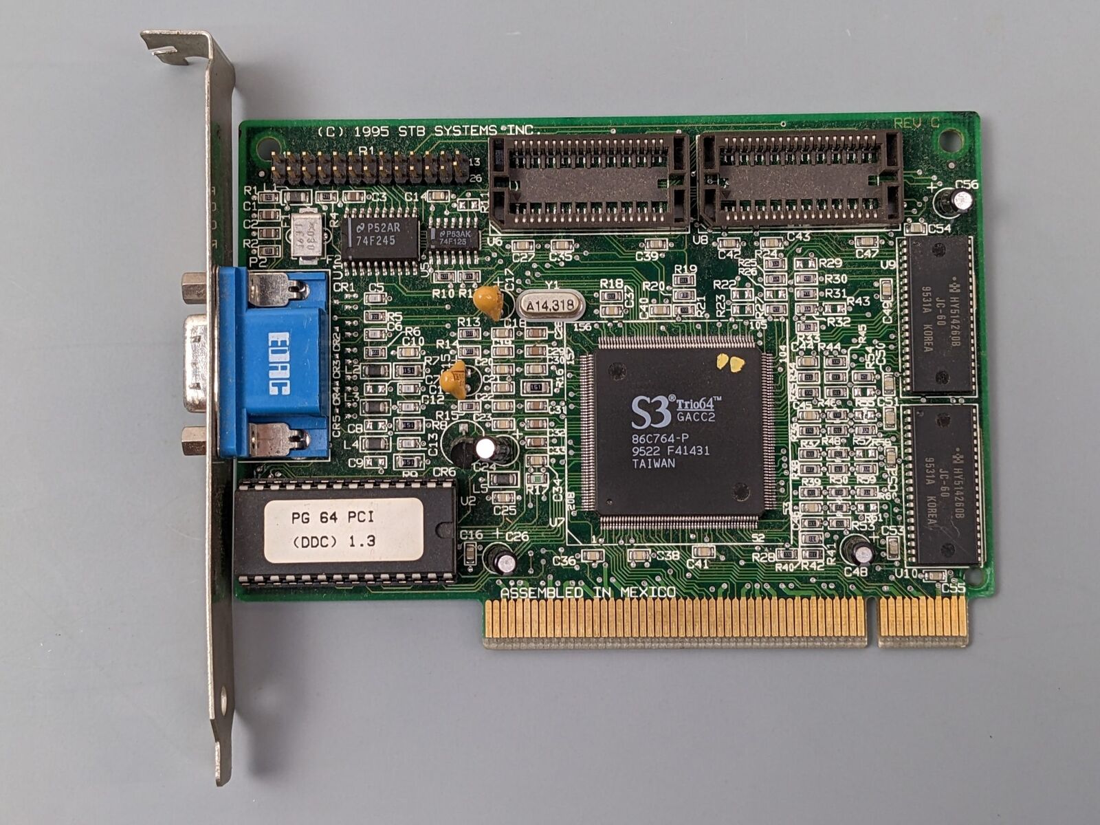 Vintage Gaming PCI SVGA CARD for 486, Pentium, etc STB Trio 64 1MB, S3 86C764