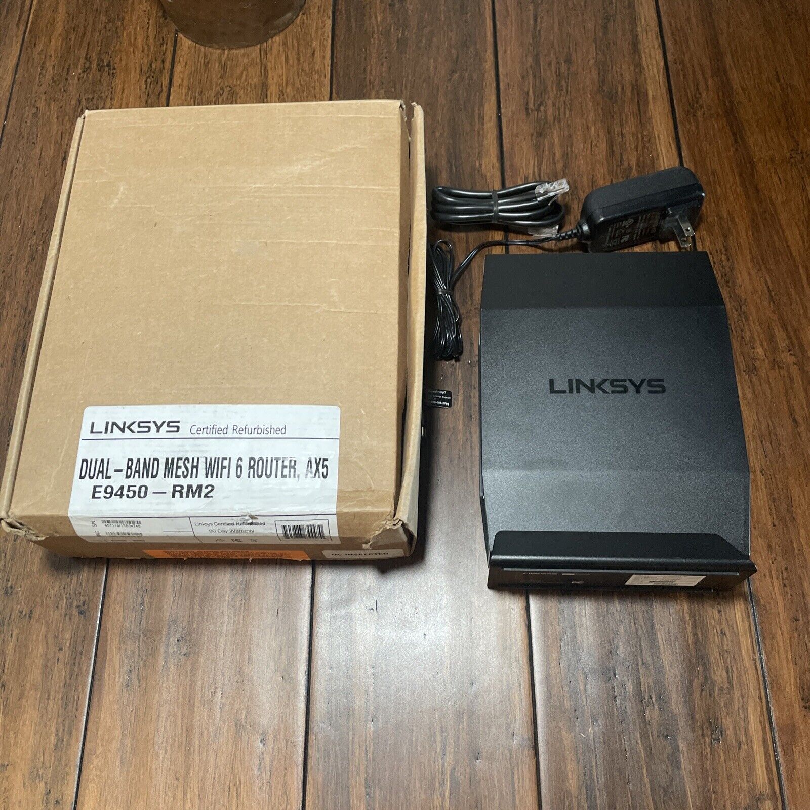 Linksys AX5400 Dual Band Wi-Fi 6 Router - Black (E9450) REFURBISHED