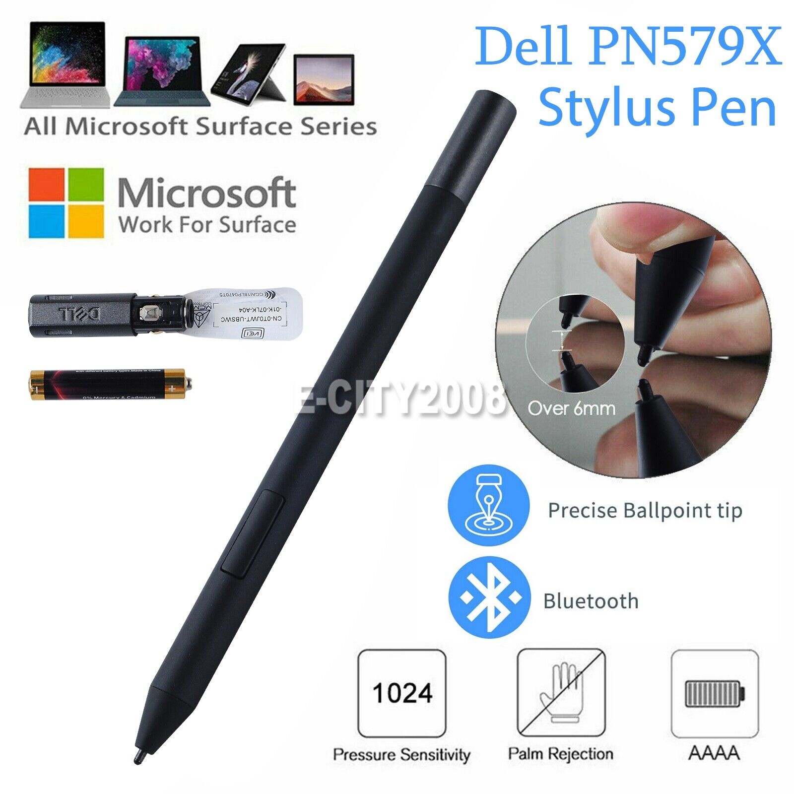 Dell Premium Active Pen PN579X Stylus for Latitude 2-in-1 Models 750-ABEB 40GHP