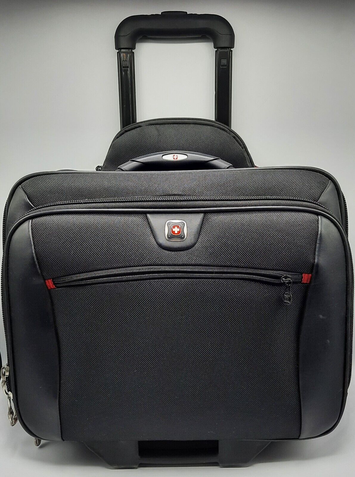 WENGER Swiss Gear Black Rolling Carry-On Computer Laptop Briefcase