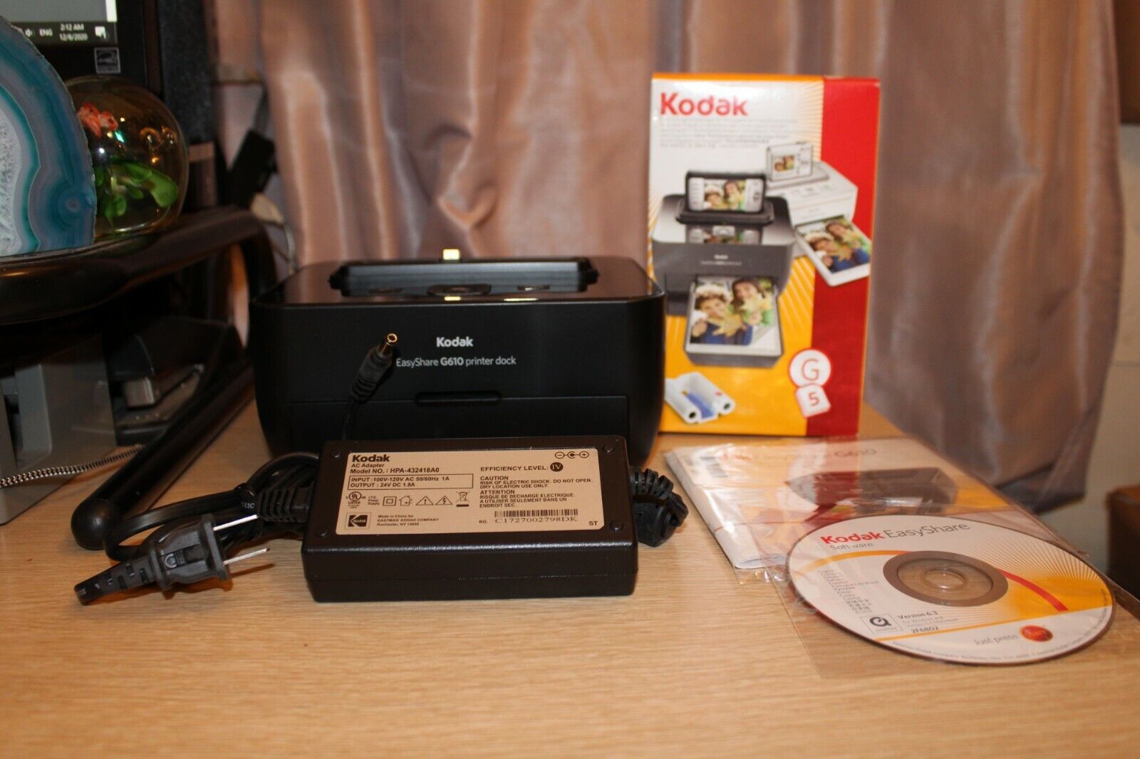KODAK Easy Share G610 Digital Photo Printer Dock w/ OEM Adapter NEVER USED NEW