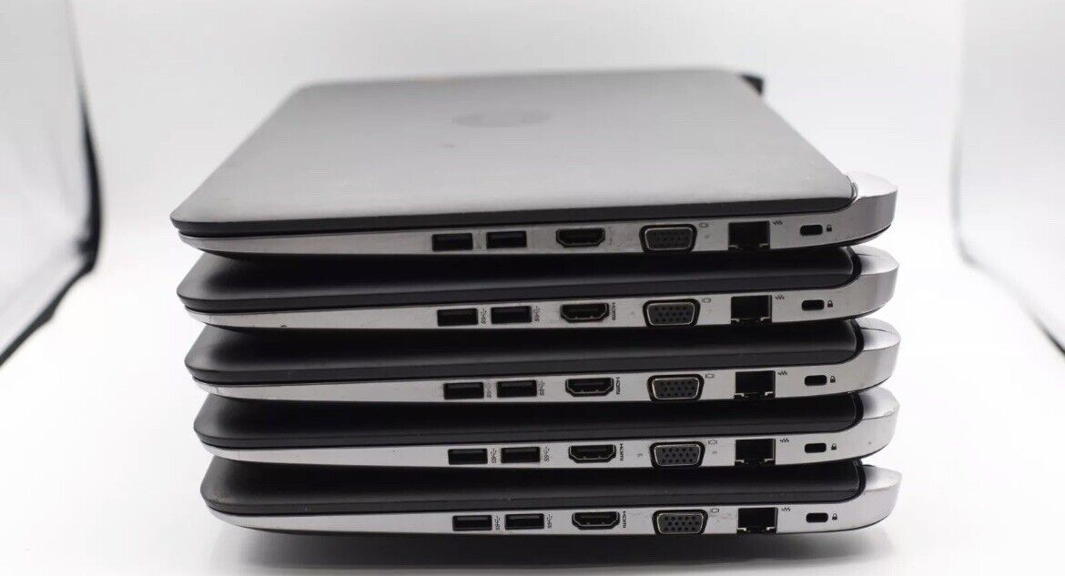 Lot of 5 HP ProBook 430 G3 Laptops, i5-6200U, 8GB RAM, No HDD/OS, Grade C, F3