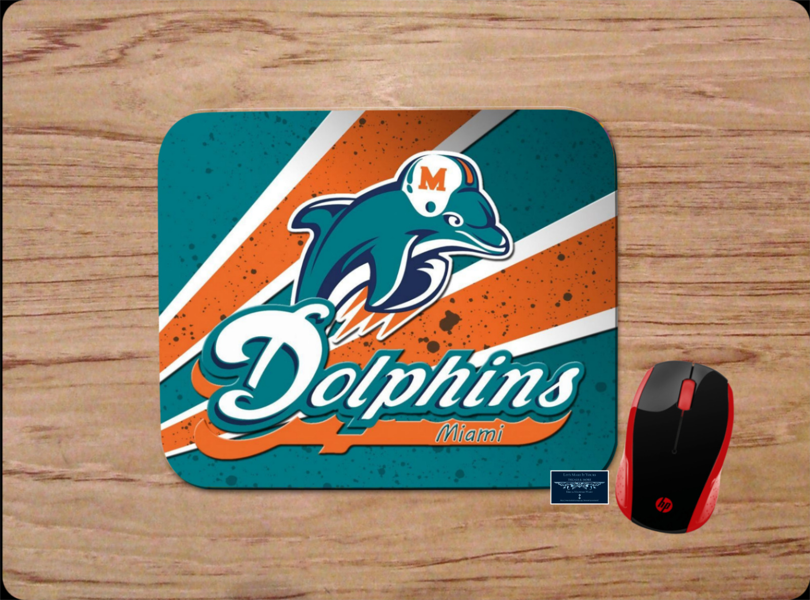 MIAMI DOLPHINS CUSTOM MOUSE PAD MAT COMPUTER HOME SCHOOL OFFICE GIFT DESIGN2