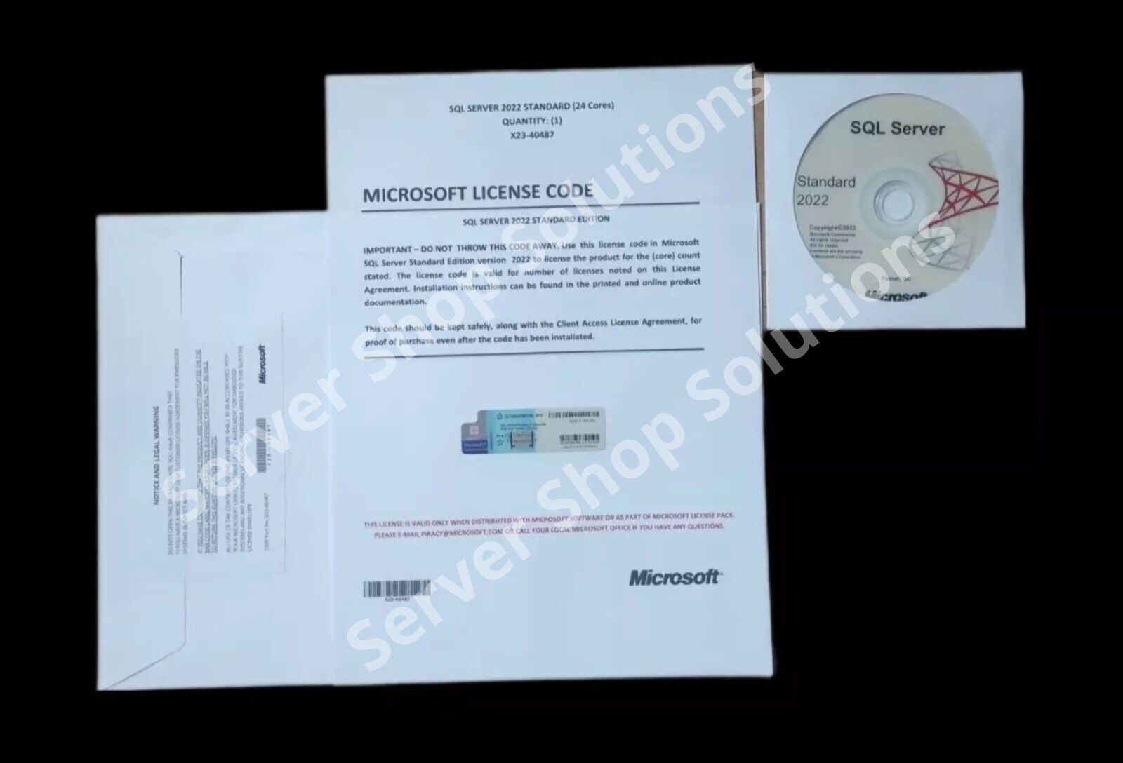 SQL Server 2022 Standard 16 Core License & DVD Unlimited CALs - Retail NEW