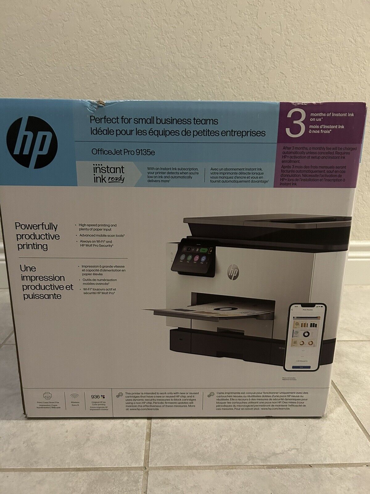 HP OfficeJet Pro 9135e Wireless All-in-One Printer Pre Owned  Tested Working