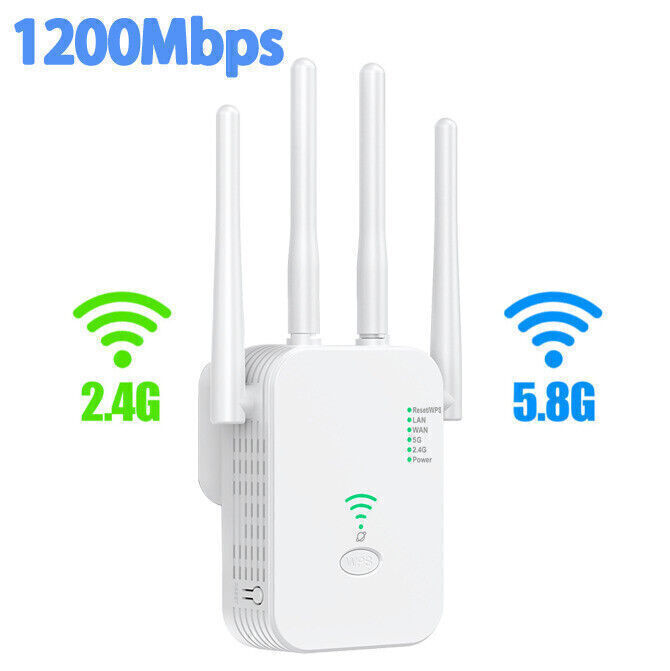 Super Boost WiFi Range Extender, 2.4G/5.8G Network WiFi Repeater Wireless Router