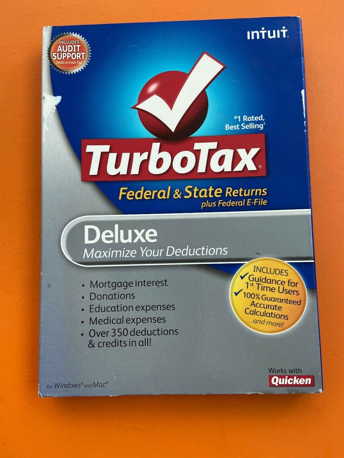 TurboTax Deluxe For Tax Year 2010 Federal and State Includes Federal E-File