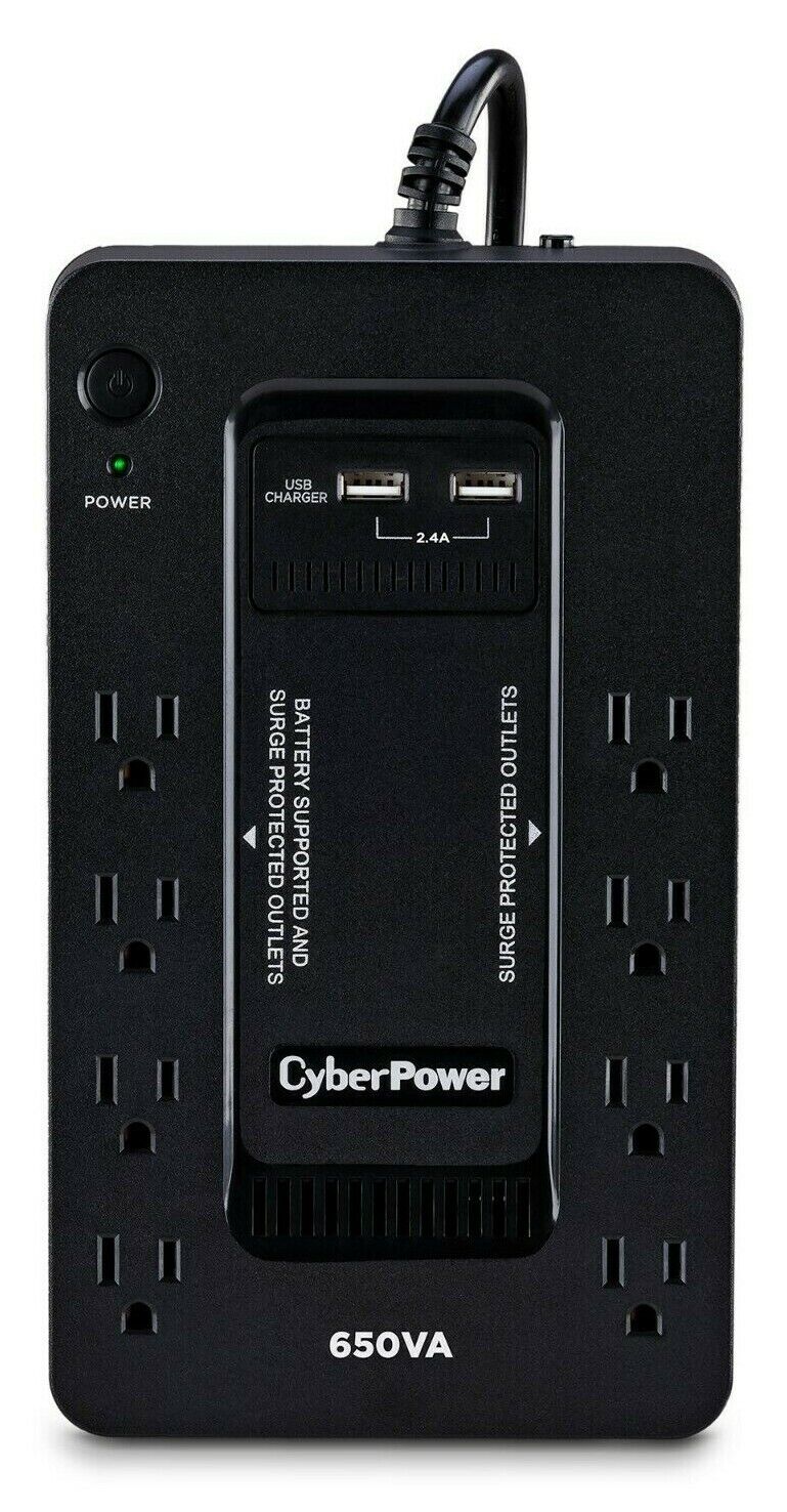CyberPower 8-Outlet 650VA PC Battery Back-Up System and Surge Protector