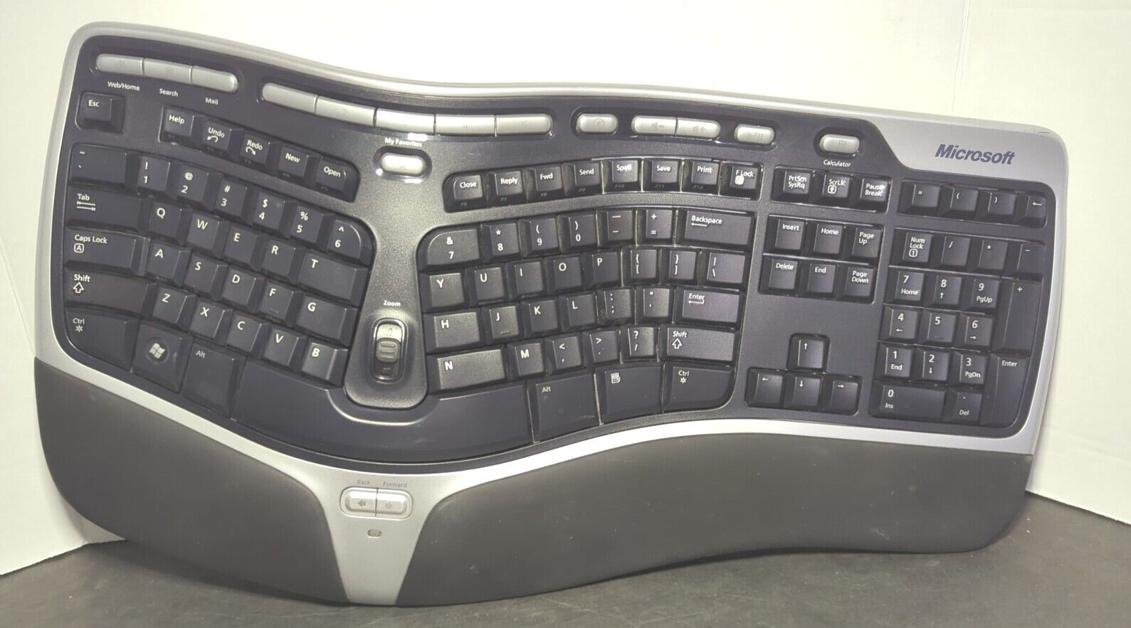 Microsoft Natural Wireless Ergonomic Keyboard 7000 NO USB Dongle - UNTESTED