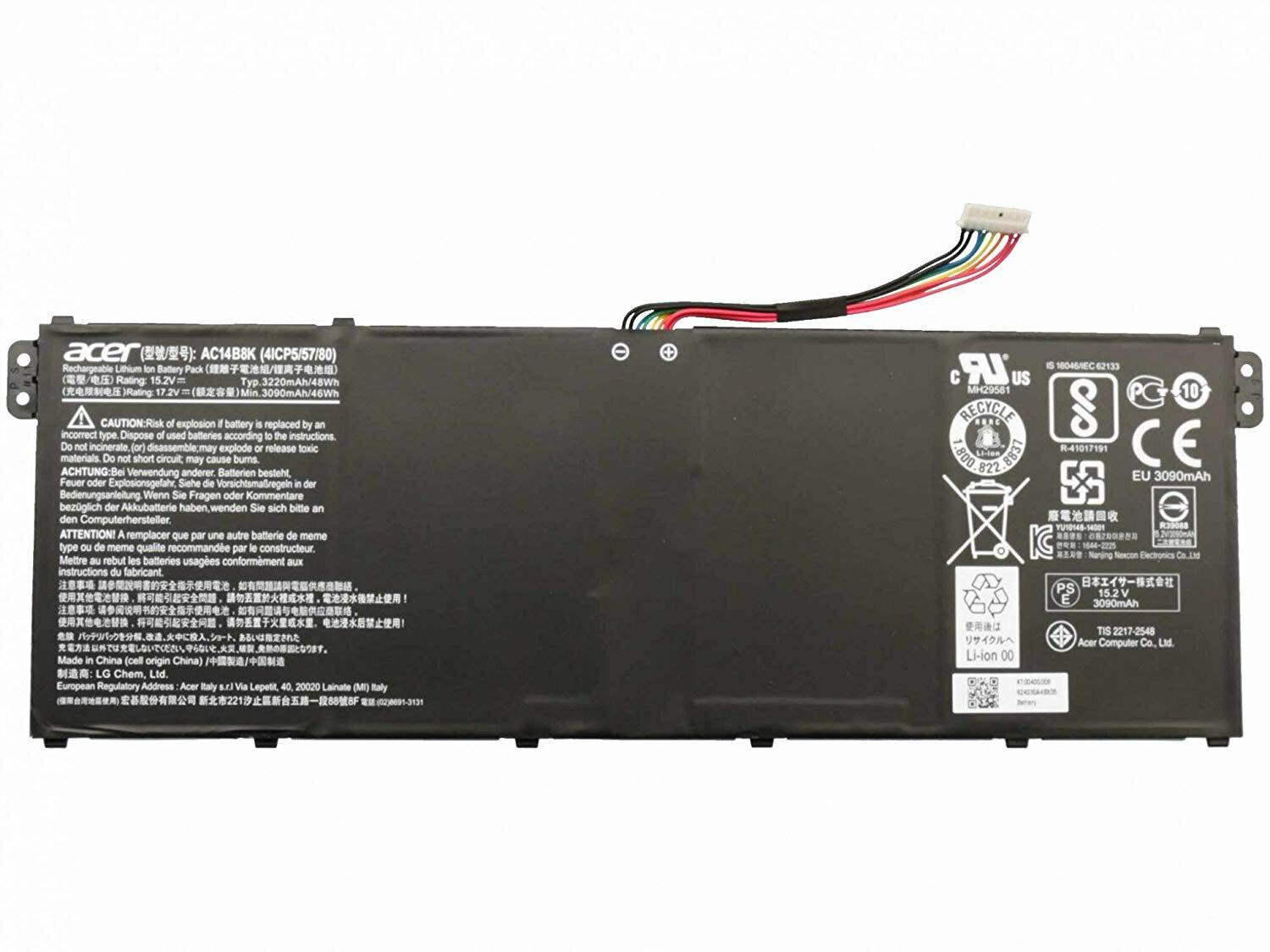 AC14B3K AC14B8K Battery for Acer Chromebook CB3-531 CB5-571 CB3-111 C810 C910