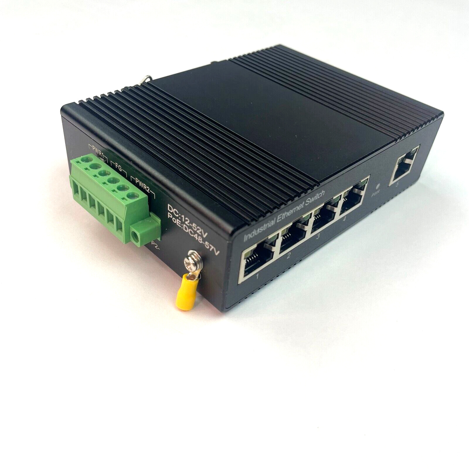 Binardat 5 Port Gigabit Industrial Ethernet Switch 4 Ports 1 Uplink Din Rail NEW