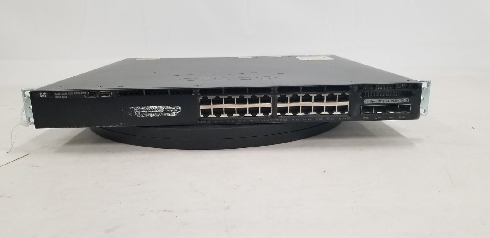 Lot of 2 Cisco Catalyst 3650 24-Port PoE+ 4x1G SFP+ Switches WS-C3650-24PS-S V04