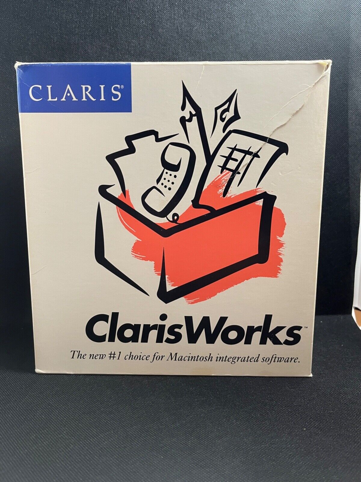 Vintage 1991 ClarisWorks for Apple Macintosh, Education Edition, U91-100-004A